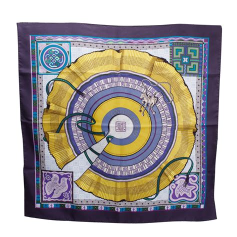 Hermes Cent Plis Des Miao Scarf Multicolor 